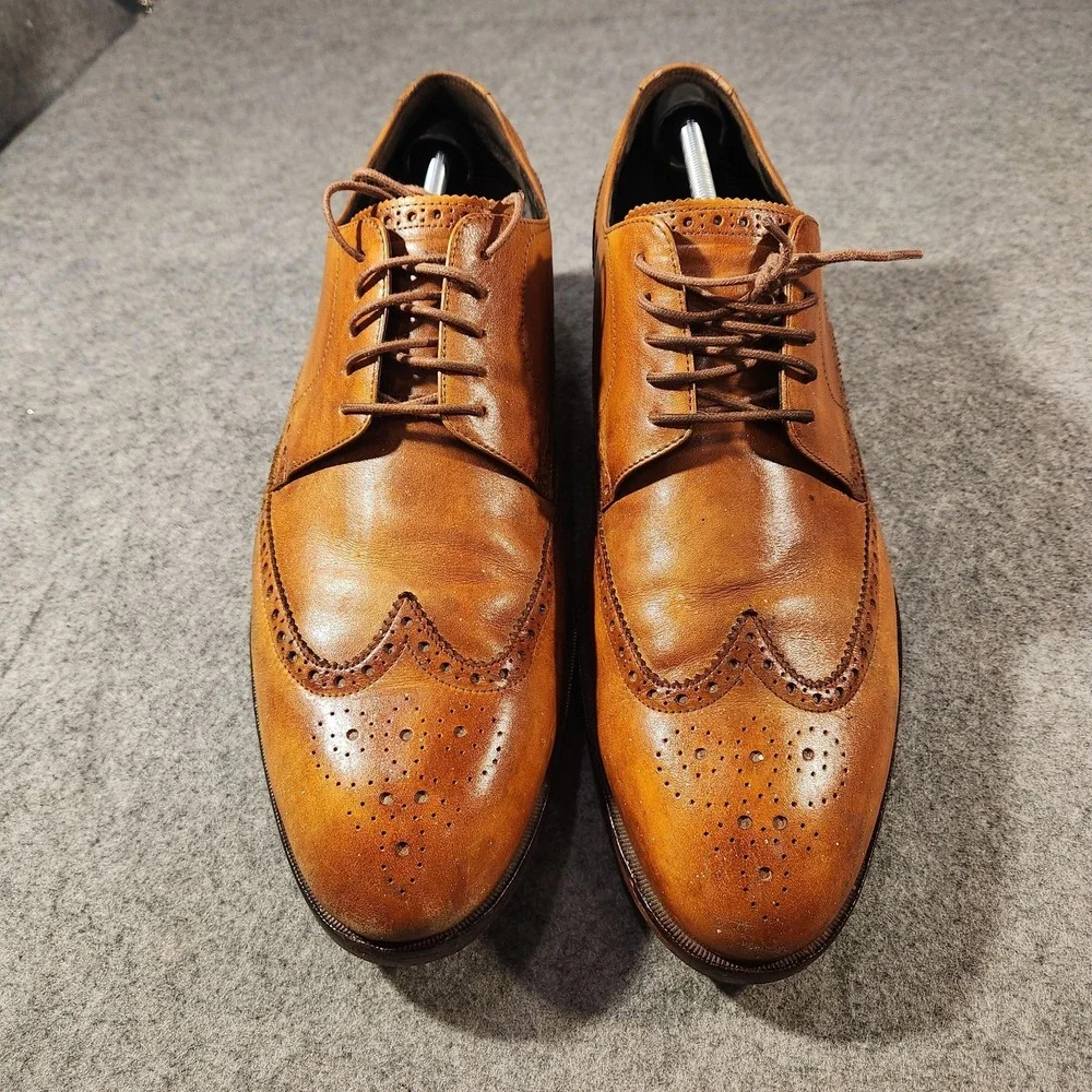 Cole Haan Shoes Mens Size 13 Brown Grand OS‎ Wingtip Oxford Leather Brogue